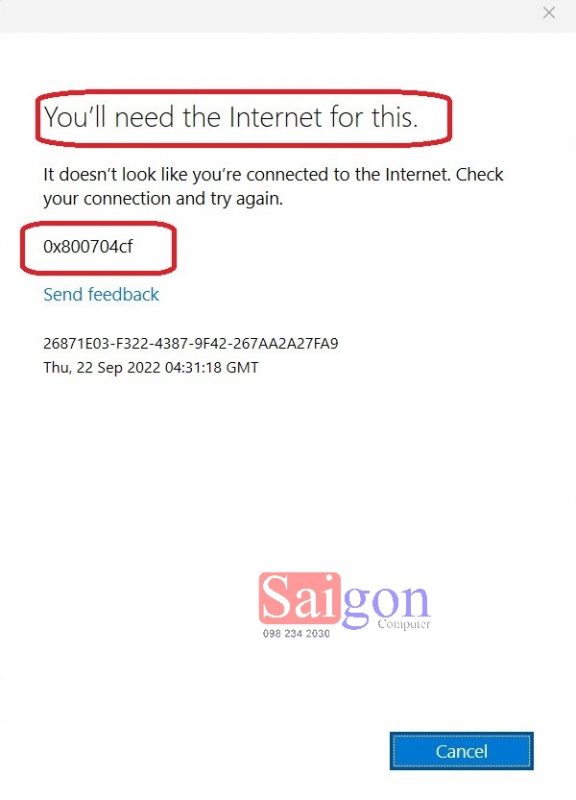 Sửa lỗi You'll Need Internet for this 0x800704cf 1 Sửa lỗi You'll Need Internet for this 0x800704cf(1)