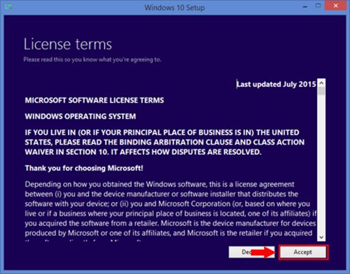 Hướng dẫn nâng cấp lên Windows 10 bằng Media Creation Tool 5 Hướng dẫn nâng cấp lên Windows 10 bằng Media Creation Tool